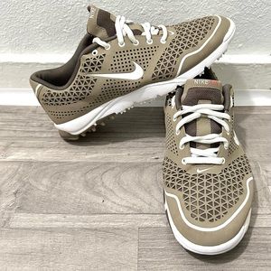 Nike Air Golf Shoes Khaki Men’s Size 8.5 Women’s 10 Laser Cut